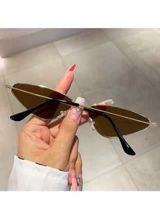 نظارات شمسية عيون القط للنساء, مثلث ريترو نظارات ضيقة الحزب,نظارات معدنية الهيبي شارع النار - view 3