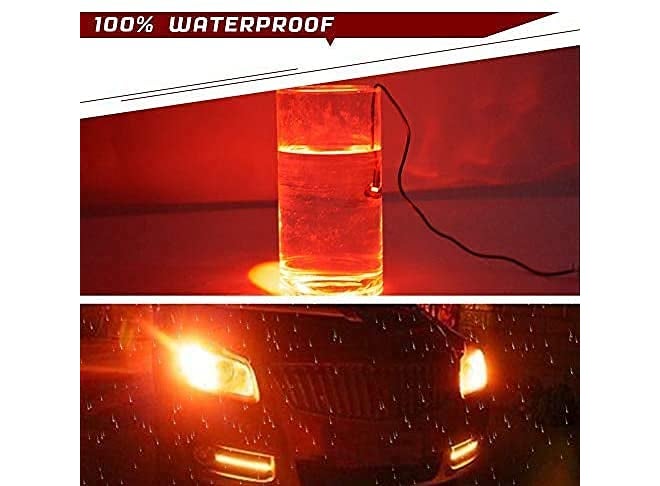 AUTO MT 2 قطعة ضوء عين النسر الأحمر 18 مم مصابيح LED عين النسر 9 واط مصابيح تشغيل نهارية إشارة وقوف السيارات للسيارات لموتوسيكل 2 قطعة ضوء عين النسر العالمي LED - Image 3