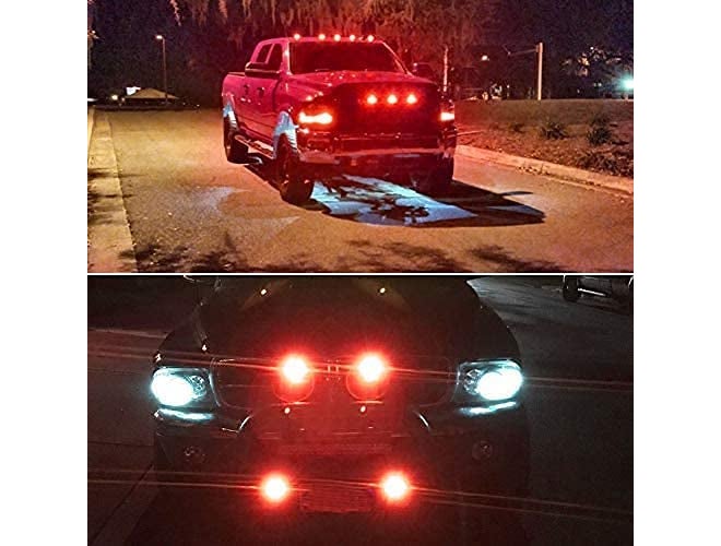 AUTO MT 2 قطعة ضوء عين النسر الأحمر 18 مم مصابيح LED عين النسر 9 واط مصابيح تشغيل نهارية إشارة وقوف السيارات للسيارات لموتوسيكل 2 قطعة ضوء عين النسر العالمي LED - Image 4