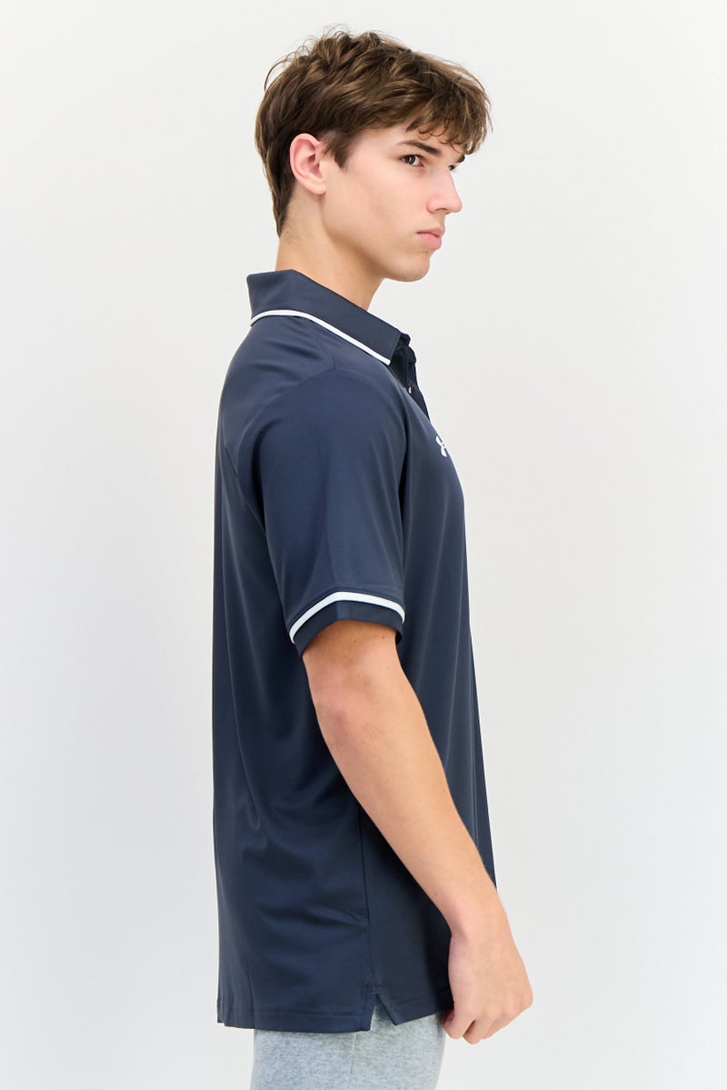 UNDER ARMOUR Men Sportswear Fit Short Sleeves Outdoor Polo Shirt, Dark Grey - Image 3