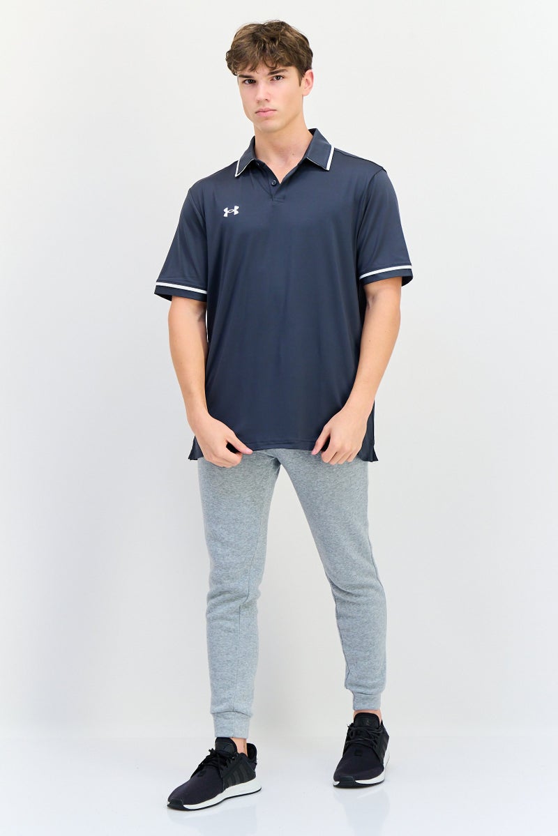 UNDER ARMOUR Men Sportswear Fit Short Sleeves Outdoor Polo Shirt, Dark Grey - Image 2