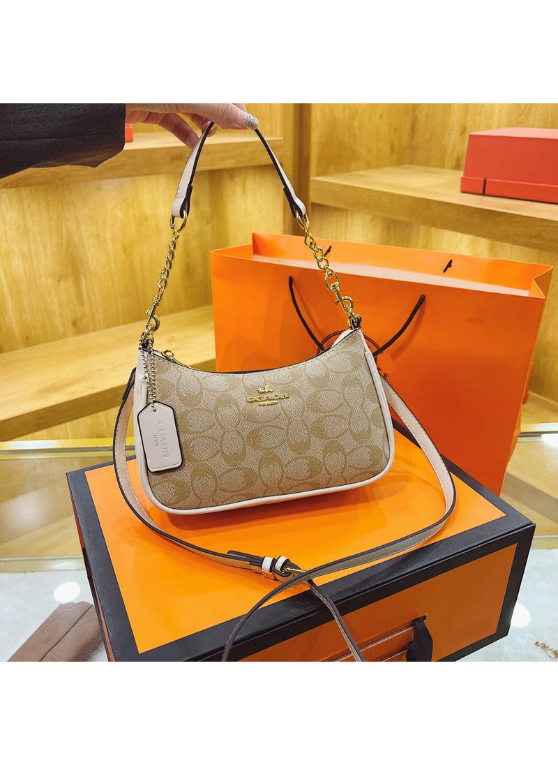 Generic - Chic 2024 Womens Crescent Shoulder Bag White - Image 1