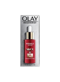 Olay Regenerist MAX Wrinkle Serum with Peptides, Fragrance Free 1.3 oz 