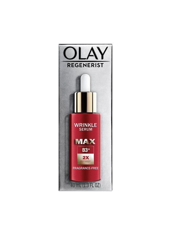 Olay Regenerist MAX Wrinkle Serum with Peptides, Fragrance Free 1.3 oz 