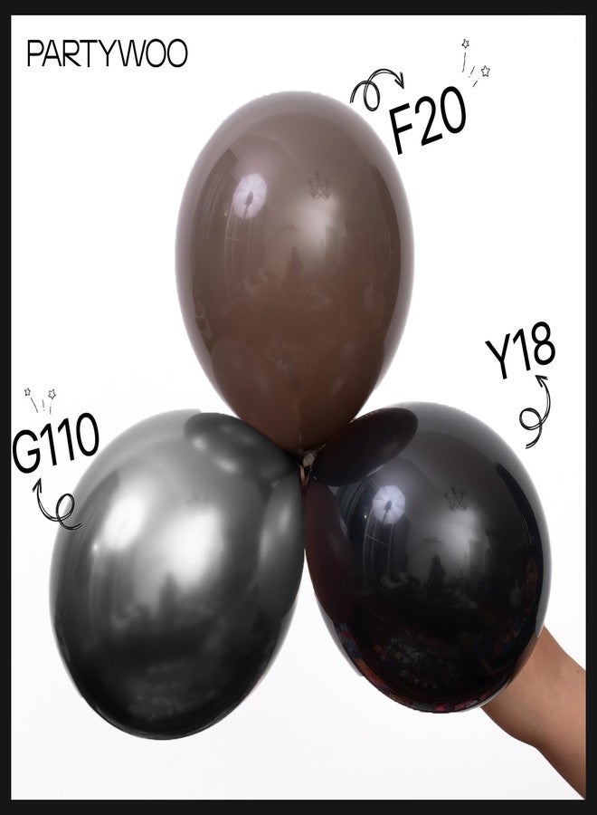 PartyWoo Black Balloons 152 pcs Different Sizes Pack of 18 12 10 5 Inch Matte Black Latex Balloon Arch Kit Garland for Graduation Halloween New Year Anniversary Birthday Party Decorations Black-Y18 - Image 4