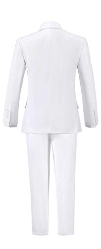 Addneo White Suit for Boys Toddler Communion Suits Kids Formal Dress Tuxedo Children's Slim Fit Suits Size 12 - Image 3