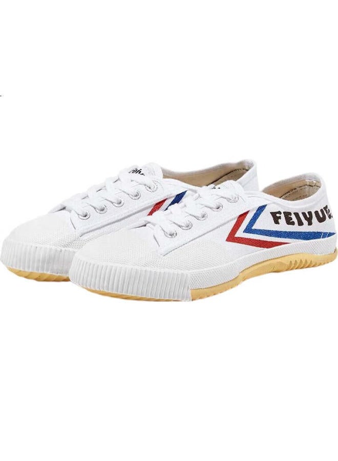 LEAP Retro Track Shoes National Goods Sports Canvas Shoes Men'S And Women'S Shoes Couple Style White Red Blue 38 - Image 2