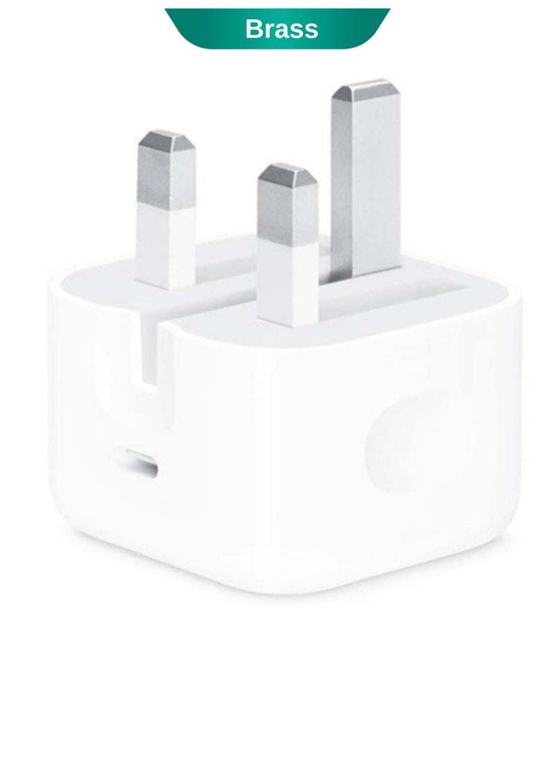 Brass شاحن سريع USB-C بقوة 45 واط بتقنية الشحن السريع PD مع كابل USB-C إلى Lightning، محول شحن سريع لأجهزة iPhone و iPad، شاحن سفر صغير الحجم عالي السرعة - Image 4