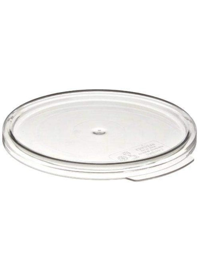 Cambro - Cambro RFSCW2135 Camwear 1.9l Clear Round Food Storage Container with RFSCWC2135 Clear Round Lid - Image 1