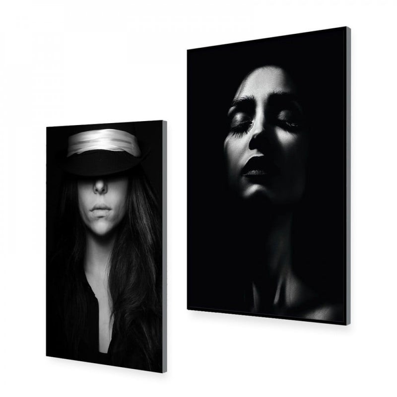 Marktna Double canvas painting of a girl, total size 100x70 cm - Image 2