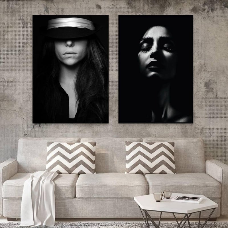 Marktna Double canvas painting of a girl, total size 100x70 cm - Image 1