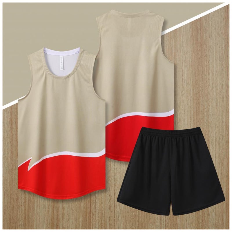 Summer Basketball Uniform Suit For Men, Adult And Children Training Camp Jersey, Competition Student Team Uniform, Digital Jersey With Number Printed - Image 3