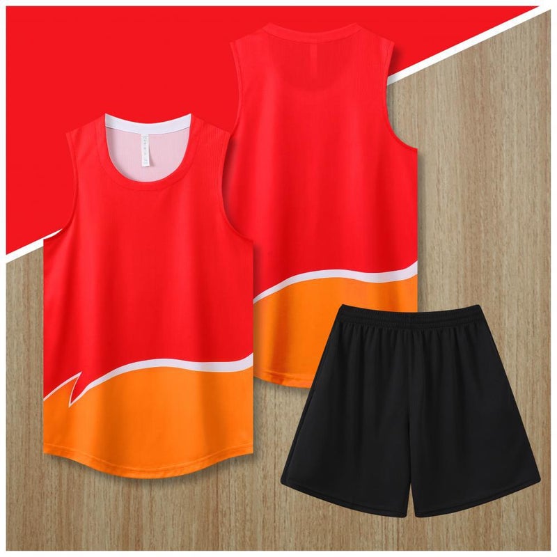 Summer Basketball Uniform Suit For Men, Adult And Children Training Camp Jersey, Competition Student Team Uniform, Digital Jersey With Number Printed - Image 5