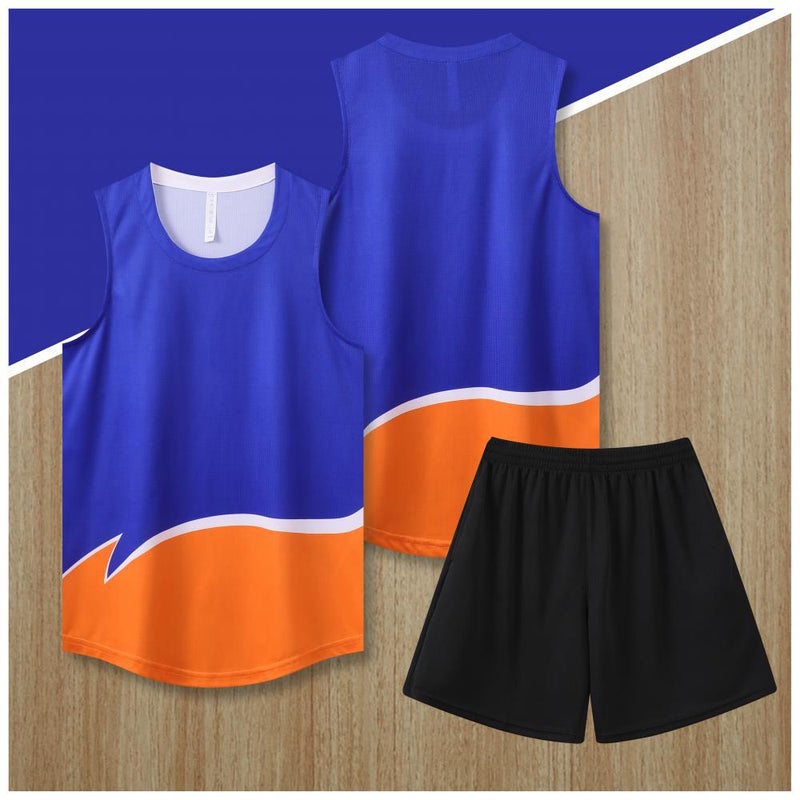Summer Basketball Uniform Suit For Men, Adult And Children Training Camp Jersey, Competition Student Team Uniform, Digital Jersey With Number Printed - Image 2
