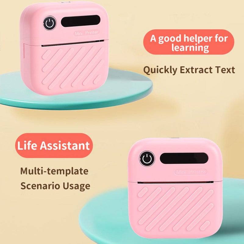 طابعة الملصقات المحمولة بدون حبر مع تقنية البلوتوث، بدقة 200 نقطة في البوصة، وتطبيق تحكم ووظيفة مسح - Image 4