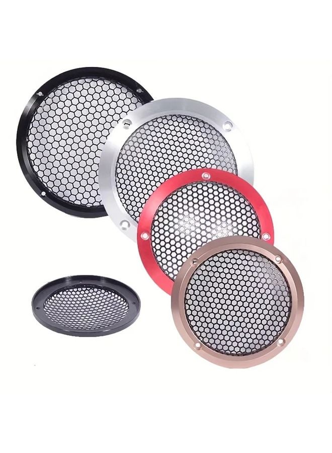 6 5 Inch Black Aluminum Car Tweeter Speaker Grill Cover Full Metal Mesh Audio Enhancement - Image 2