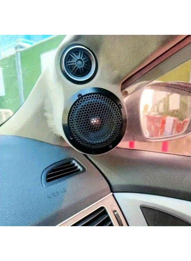 6 5 Inch Black Aluminum Car Tweeter Speaker Grill Cover Full Metal Mesh Audio Enhancement - Image 5