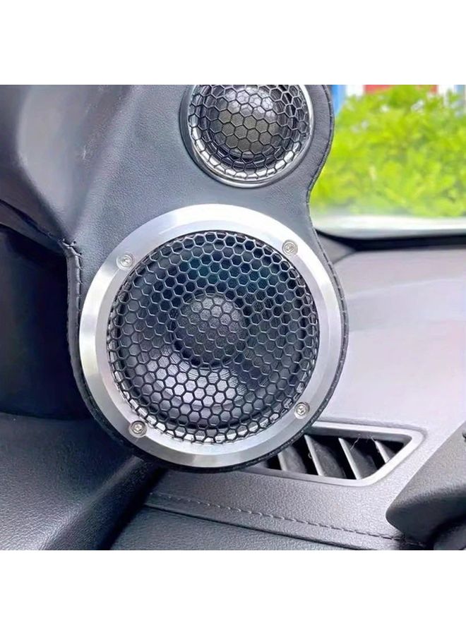 6 5 Inch Black Aluminum Car Tweeter Speaker Grill Cover Full Metal Mesh Audio Enhancement - Image 4