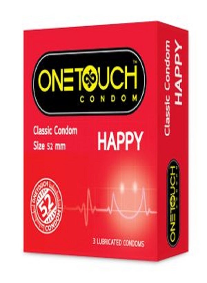 ONETOUCH 3-Piece Happy Condoms 