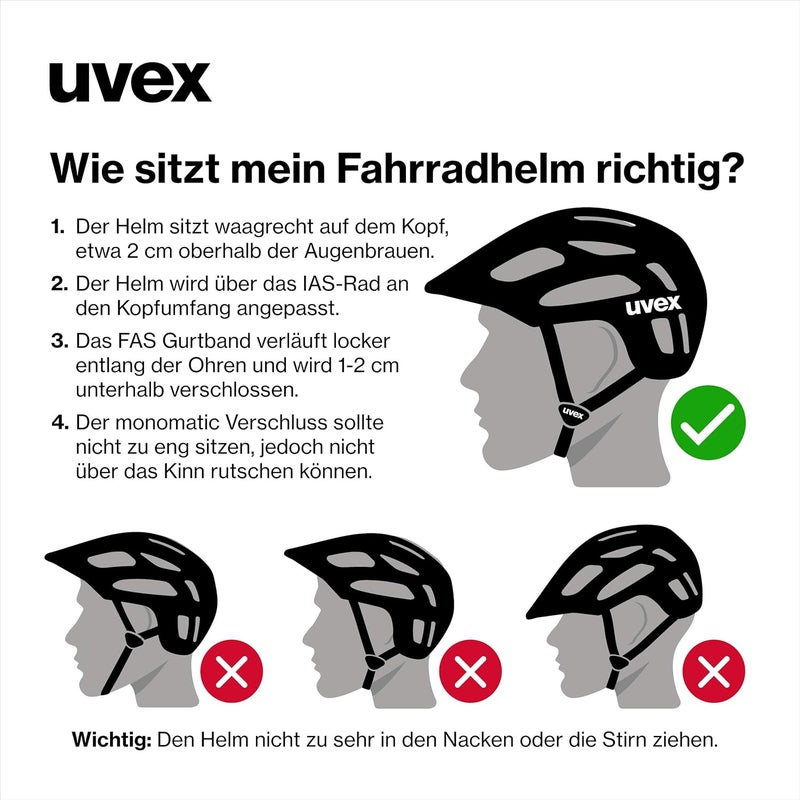 Uvex Unisex I-Vo CC Bike Helmet - Black Mat, 56-60 cm - Image 4