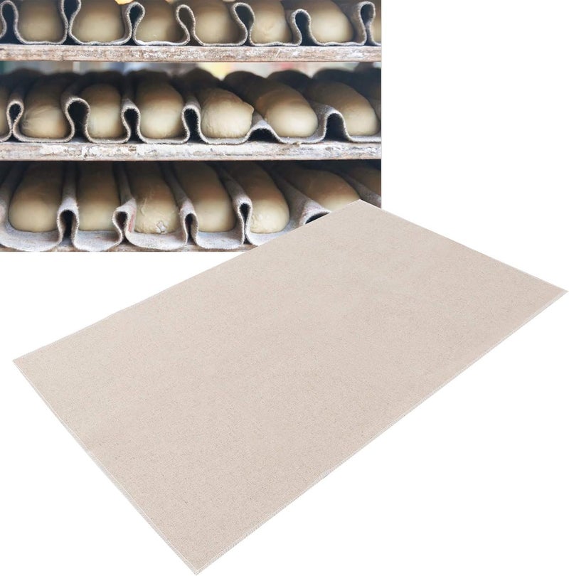 Dough Pan Cloth Mat, Bread Baking Cloth, Cotton and Linen Fermented Mat for Bread Baking Accessories, Thick and Soft Texture with Tight Edge Stitching, Washable and Durable for Har (Cotton and linen - Image 4