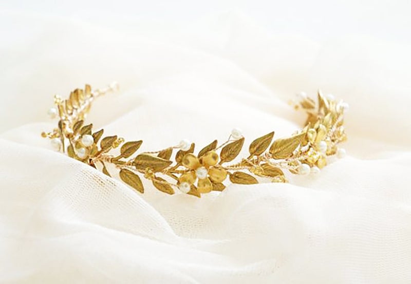 DECORA 36 Yards Artificial Gold Leaf Ribbon Trim for Wreath Making and Christmas Gift Wrapping Wedding Decoration - Image 5