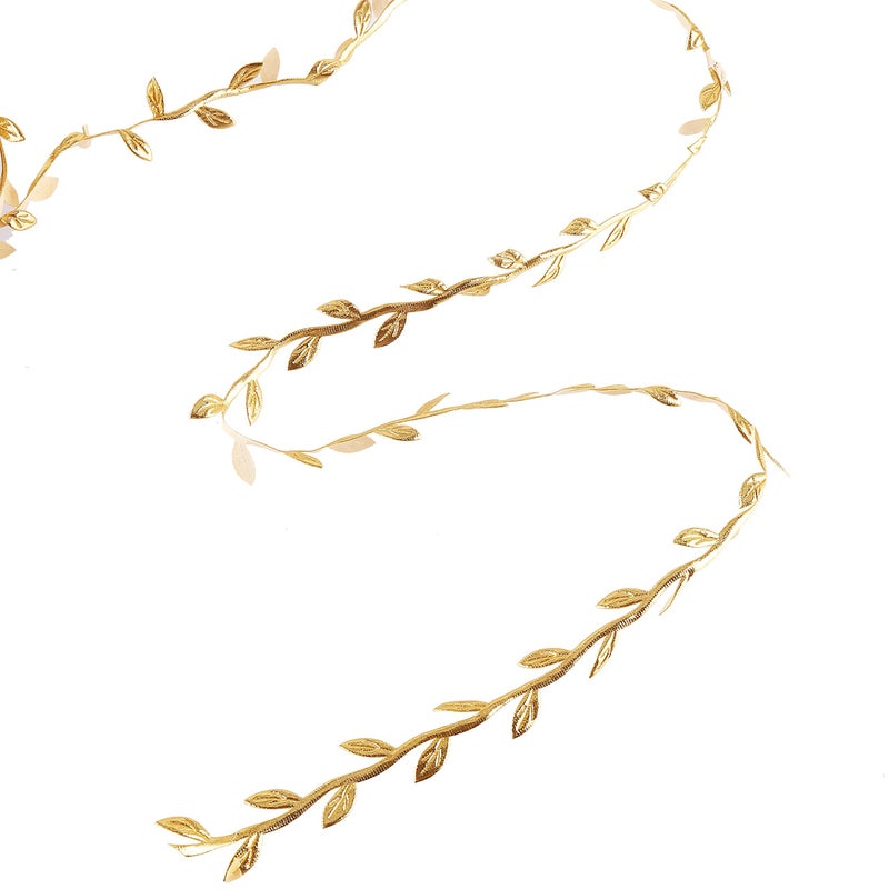 DECORA 36 Yards Artificial Gold Leaf Ribbon Trim for Wreath Making and Christmas Gift Wrapping Wedding Decoration - Image 4