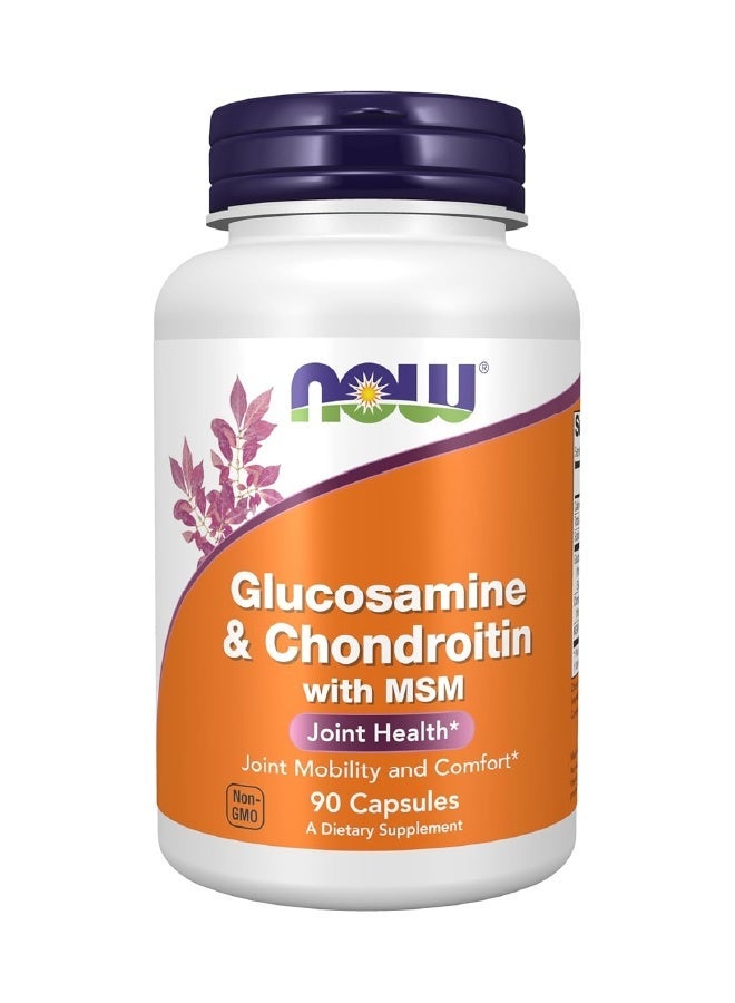 Now Foods Glucosamine and Chondroitin with MSM - 90 caps - Image 1