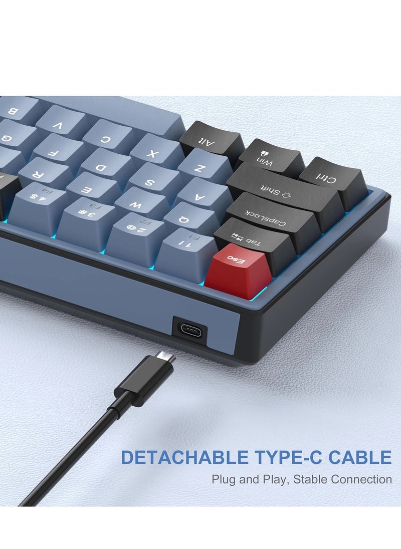 MageGee - SKY68 Mechanical Gaming Keyboard, Outemu Brown Switch, Blue LED Backlit - Image 1