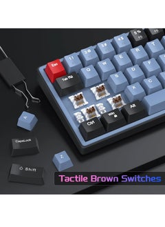 MageGee SKY68 Mechanical Gaming Keyboard, Outemu Brown Switch, Blue LED Backlit  - Image 2