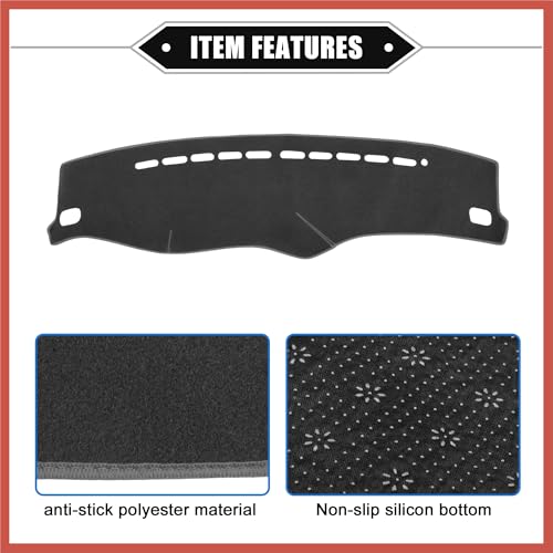 ACROPIX Car Dashboard Cover Compatible for Hyundai Elantra 2001-2006, Protective Polyester Gray Center Console Interior Trim Dash Cover Mat Car Parts - Image 4