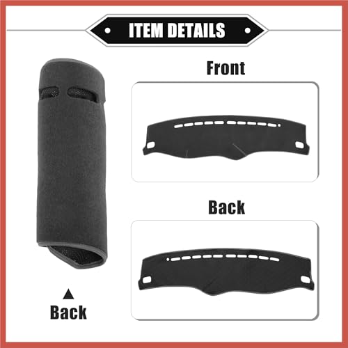 ACROPIX Car Dashboard Cover Compatible for Hyundai Elantra 2001-2006, Protective Polyester Gray Center Console Interior Trim Dash Cover Mat Car Parts - Image 5