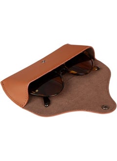 PLM Roan Leather Glasses Case, Caramel  - Image 2