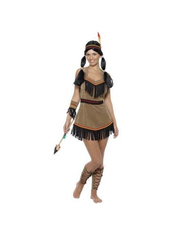 Smiffys - WomenS Native American Indian Costume Dress Belt Headband Armband And Leg Cuffs Size: M Colour: Brown 31882 - Image 1