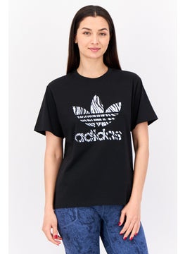 adidas Originals Women Sportswear Fit Short Sleeve Outdoor Top, Black  - Image 1