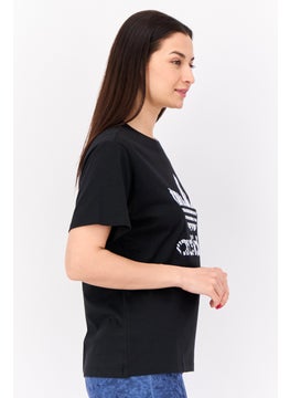 adidas Originals Women Sportswear Fit Short Sleeve Outdoor Top, Black  - Image 2