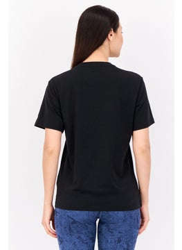 adidas Originals Women Sportswear Fit Short Sleeve Outdoor Top, Black  - Image 3