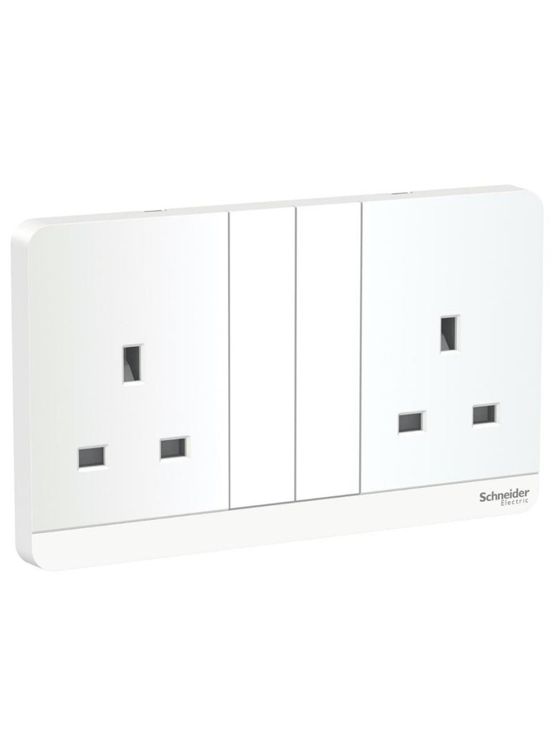 Schneider Electric Avataron 2 Gang Switched Socket 14 6 X 8 6 X 3 17 Cm 