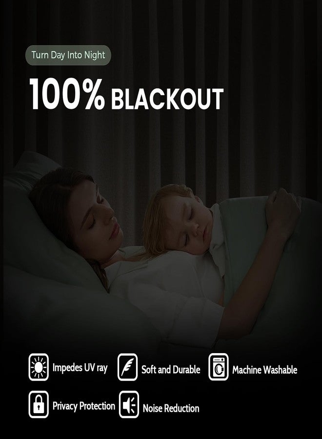 SimpleHome ستائر SimpleHome بلون أخضر حكيم من الكتان، تحجب الضوء بنسبة 100%، مناسبة لغرفة المعيشة، بطول 84 بوصة، بتصميم ريفي مع حلقات خلفية، مناسبة لغرفة النوم، قطعتان، عرض 52 بوصة × طول 84 بوصة - Image 3