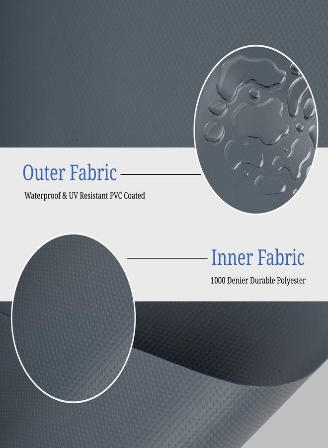 Covers & All 12 Oz Round Table Top Cover 54 Inch, Waterproof & UV-Resistant Perfect Table Cover for Dining Table Buffet Parties Picnic Camping Outdoor (54" Dia x 4" H Inches, Gray) - Image 3