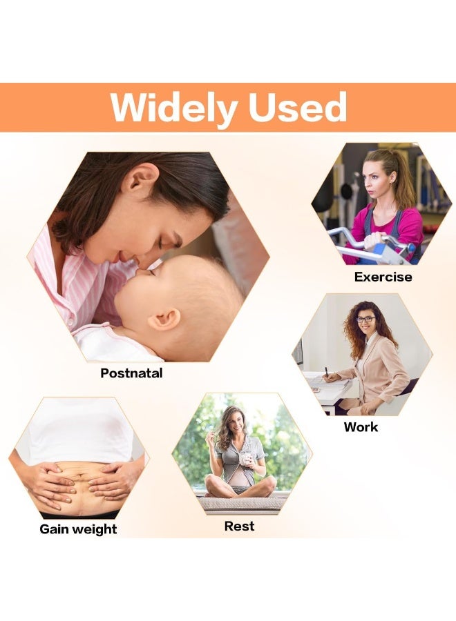 كيلا حزام 2 في 1 لشد البطن بعد الولادة القيصرية، وحزام لدعم البطن والخصر والحوض والحزام للتعافي بعد الولادة - مريح، قابل للتهوية، قابل للتعديل - بيج، مقاس كبير - Image 2