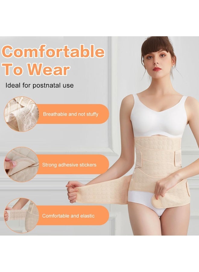 كيلا حزام 2 في 1 لشد البطن بعد الولادة القيصرية، وحزام لدعم البطن والخصر والحوض والحزام للتعافي بعد الولادة - مريح، قابل للتهوية، قابل للتعديل - بيج، مقاس كبير - Image 5