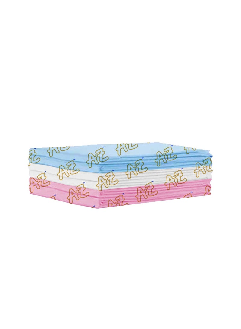 STAR BABiES A to Z  Disposable Changing Mats - 45 x 60cm - Large Pack of  of 6 - Blue/Pink/White-Rainbow  - Image 1