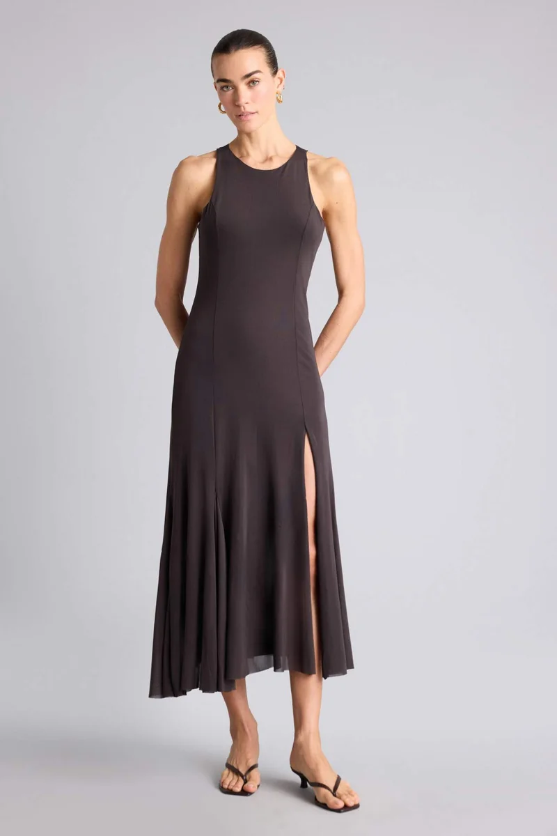 ديفاكتو Crew Neck Tulle Midi Dress