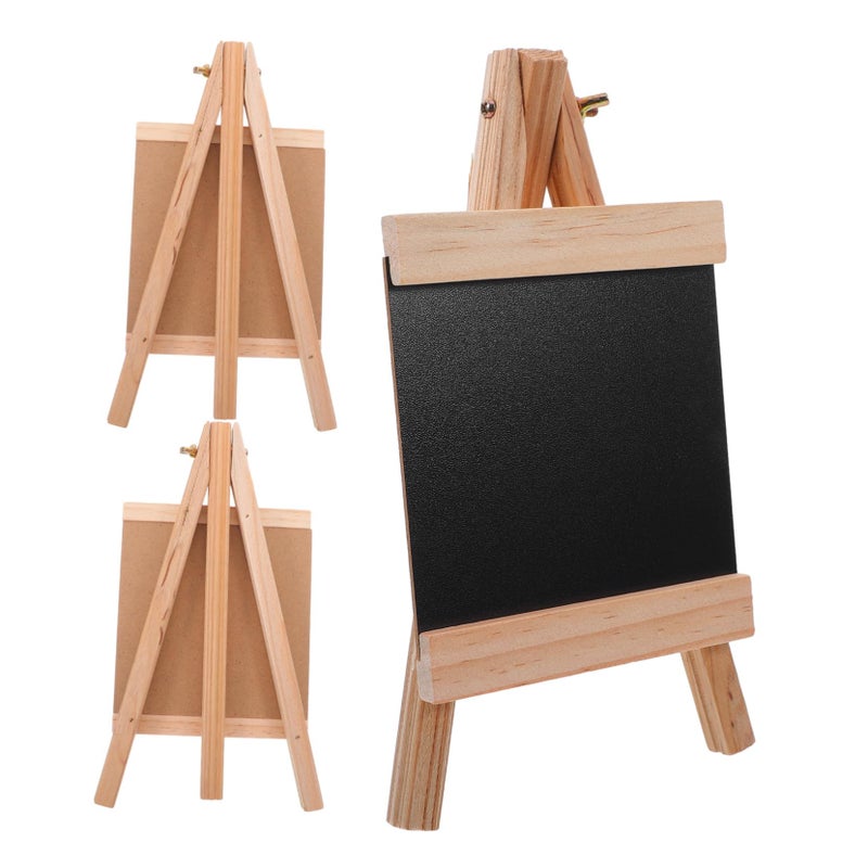 Wooden Erasable Menu Board With Stand 23X12CM Portable Chalkboard For Kitchen Restaurant Office - Image 2