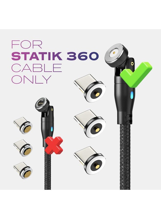 Statik 3 Pack USB-C Magnetic Connector for Charging Cable - Easily Locks - Compatible with All Type C Devices - Image 5