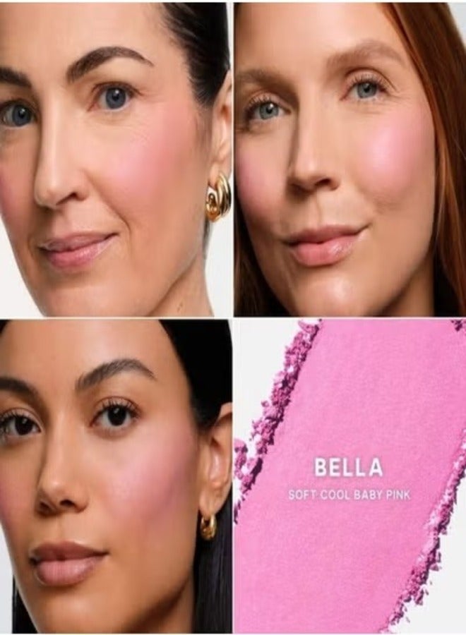 Saie Saie SuperSuede™ Talc-Free Powder Blush 3g – Bella - soft cool baby pink Silky, Blendable, Natural Finish  - Image 3