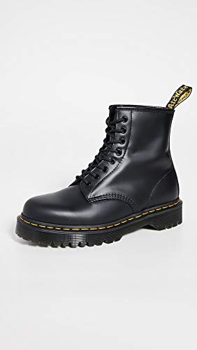 Dr Martens Dr. Martens Unisex's 1460 Bex Smooth Leather Platform Boot Combat, Black, 4.5 - Image 2