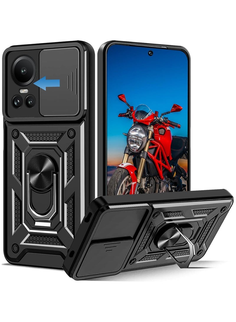 Shield Full Protection Case With Metal Ring &Slide Camera Cover For Oppo Reno 10 cover  - Image 1