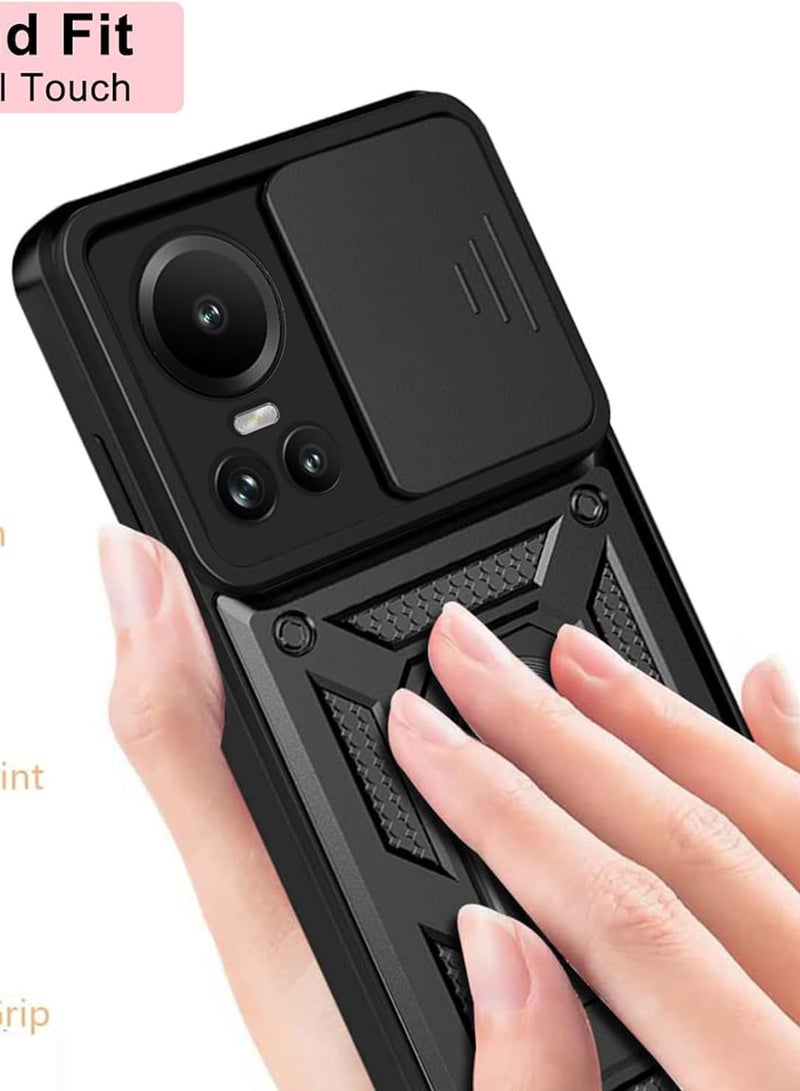 Shield Full Protection Case With Metal Ring &Slide Camera Cover For Oppo Reno 10 cover  - Image 2